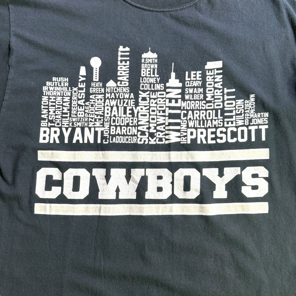 Fruit Of The Loom Dallas Cowboys Players DownTown Graphic Black T-Shirt Size L‎ - Picture 4 of 8